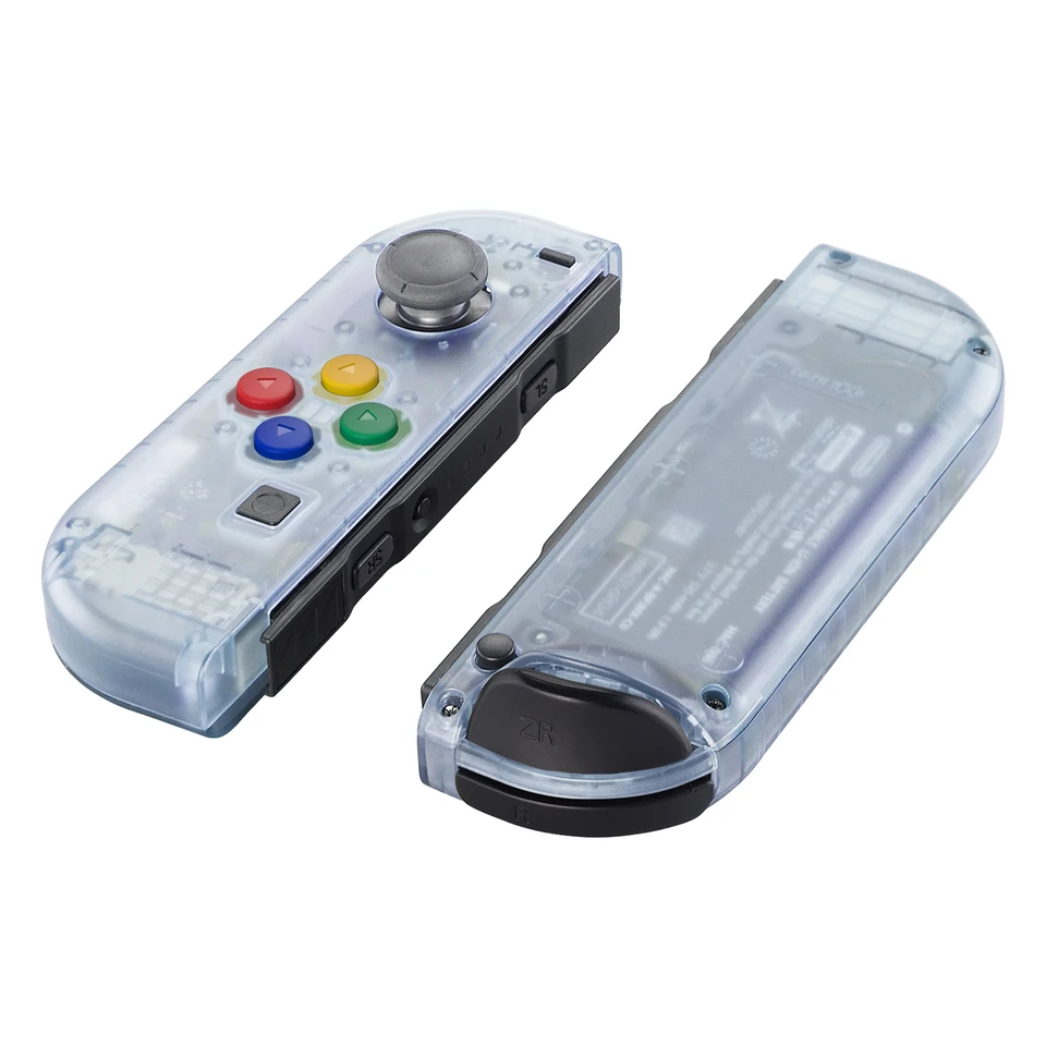 カスタム透明シェル,クリアケース,ボタン付き,Nintendo Switch用