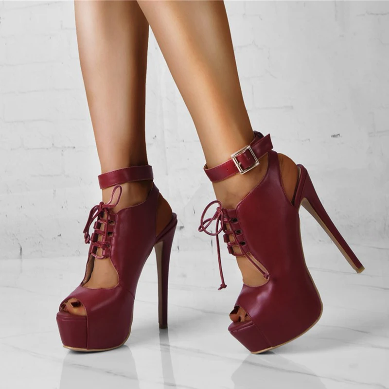 

Platforms High Heel Summer Sandals for Women 2022 Peep Toe Sexy Dance Heels Party Dress Evening Heels Lace Up Ankle Strap Shoe