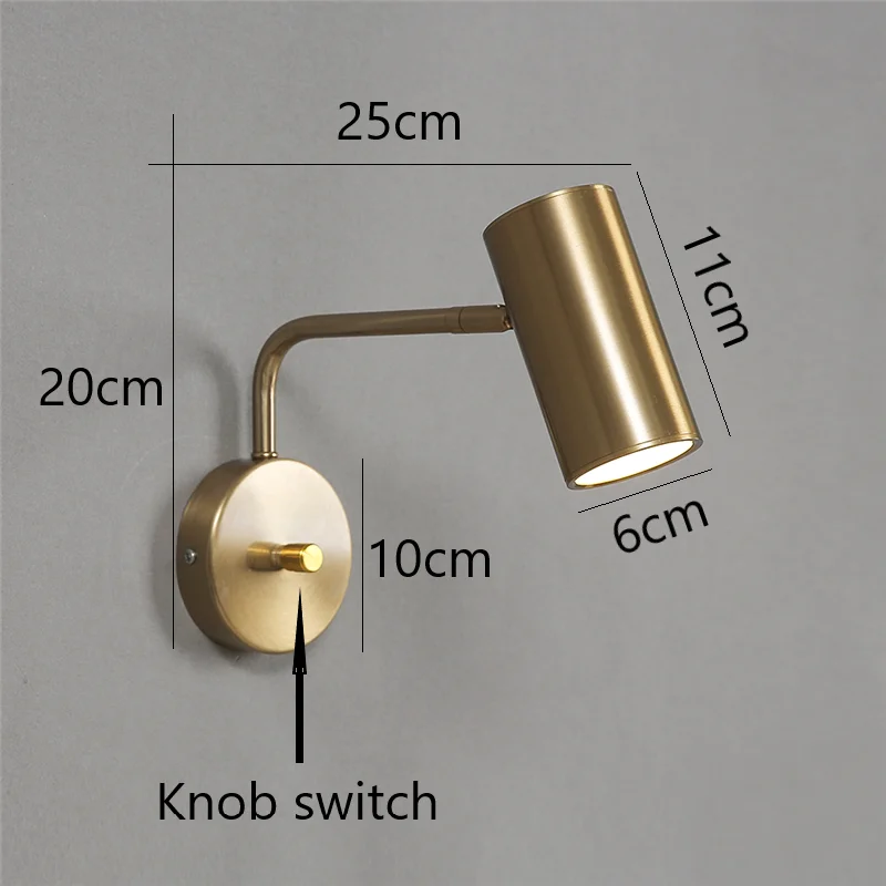 Modern LED Rotatable Wall Lamps Bedside Study Reading Wall Lights Corridor Stairs Lighting Fixtures Home Black Gold White Sconce - 5