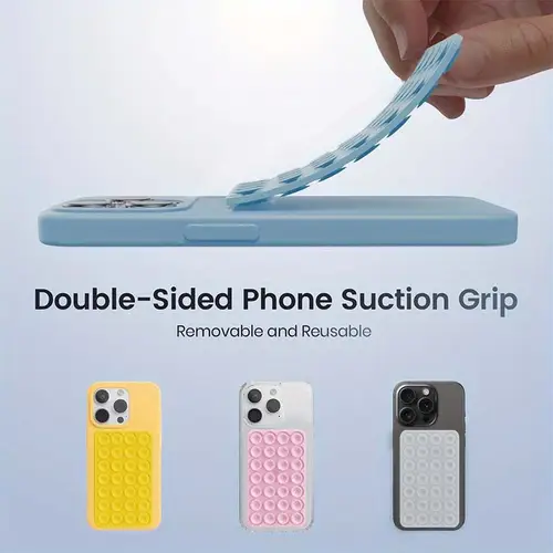 Silicone Suction Cup Phone Case Mount Double Sided Hands-Free Strong Grip Holder for Selfies and Videos for iPhone Android - Image 5