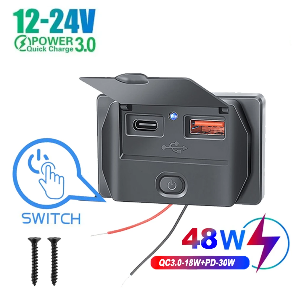 Car Charger Socket 12V/24V 2.1A USB
