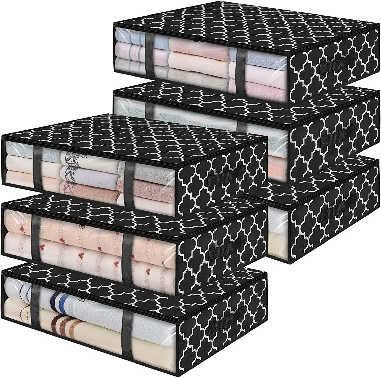 2Pcs Underbed Storage Bag Foldable Quilt Clothes Storage Bag Large Capacity Dustproof Toys Bag Moisture Dustproof Organizer 3