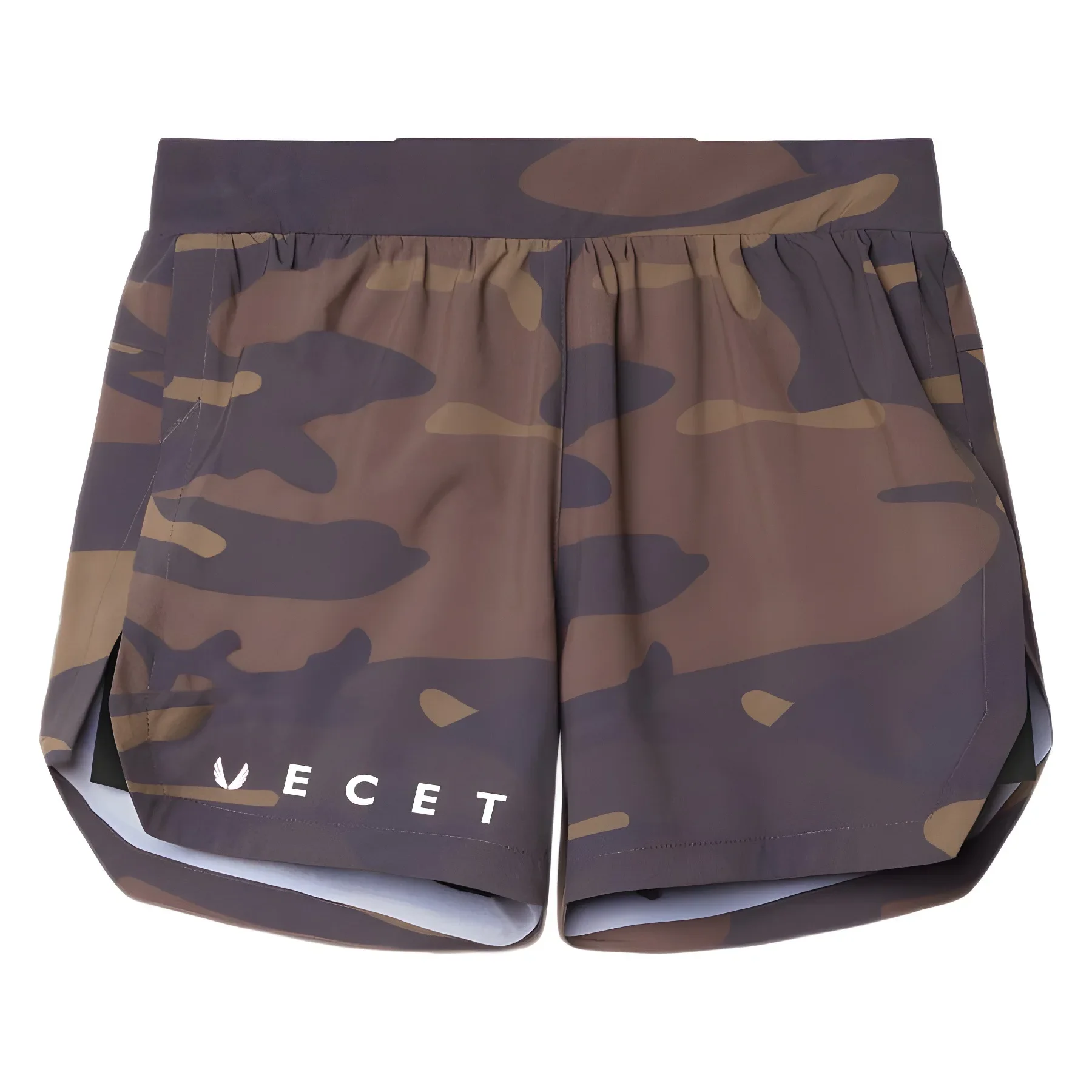 Men's American Style Fitness Shorts Quick Dry Breathable Loose Double Layer Inner Pad Anti Exposure Outdoor Running Basketball P