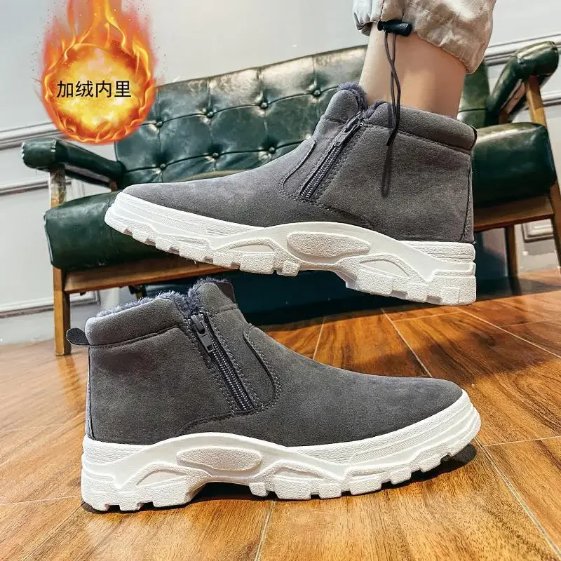 

Мужские ботинки с бархатной подкладкой Dr. Men, черные теплые мотоциклетные ботинки в британском ретро-стиле, с хлопковой подкладкой, зима 2023