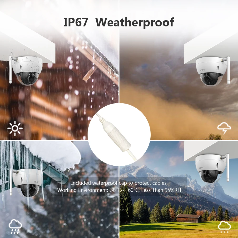 IMOU Dome Pro ߿ Wifi ī޶ 5MP ݼ ̽ 30m ߰ ð 8xZoom IP67     /ΰ/  SD ī  ִ IK10   ī޶ Smar