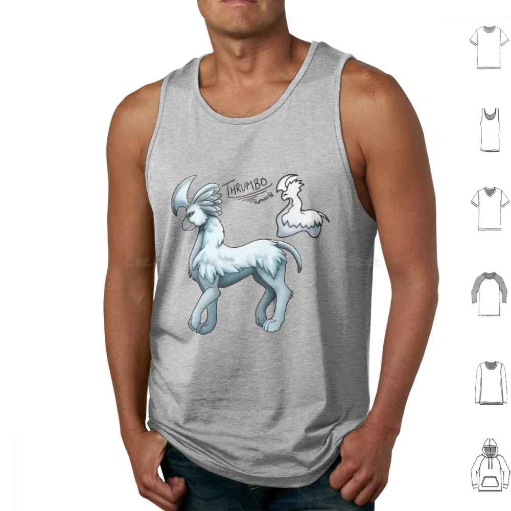 Rimworld Thrumbo Tank Tops Print Cotton Rimworld Rim World Thrumbo Ate Without Table Game Gaming Rim World Indie Rimworld