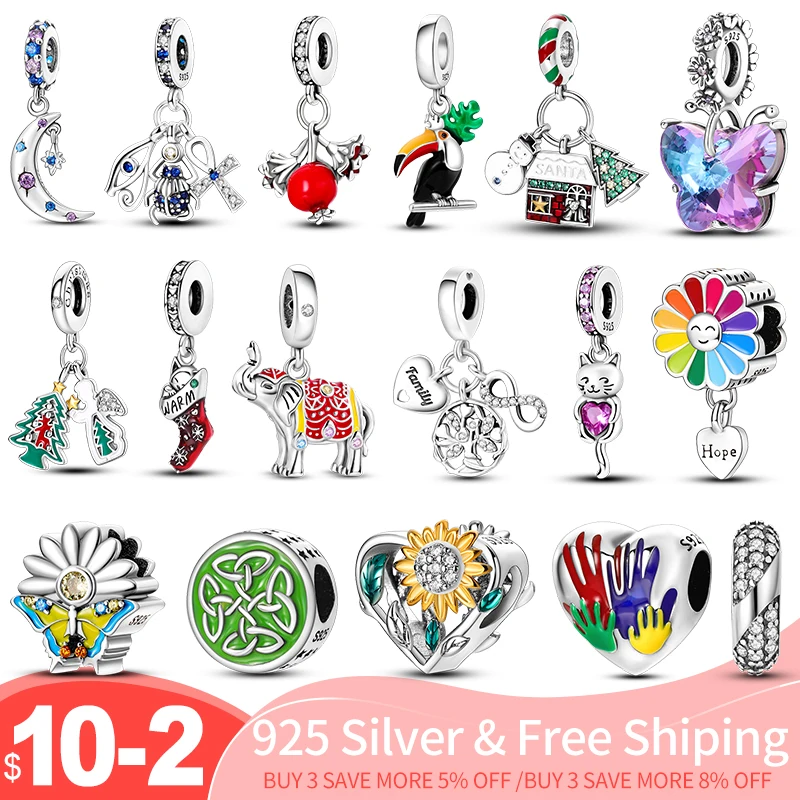 

charms sterling silver 925 christmas stocking pendant bead Fit pandora 925 original charm bracelet for women silver jewelry gift