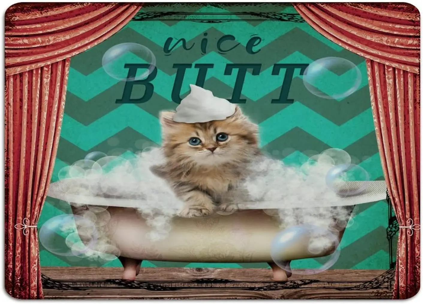 Divertente Novità Targa In Metallo In Alluminio Nice Butt Wall Decor House Cabin Portico Funny Cat Animals Targa In Latta Per Dormitorio Garag Decor P