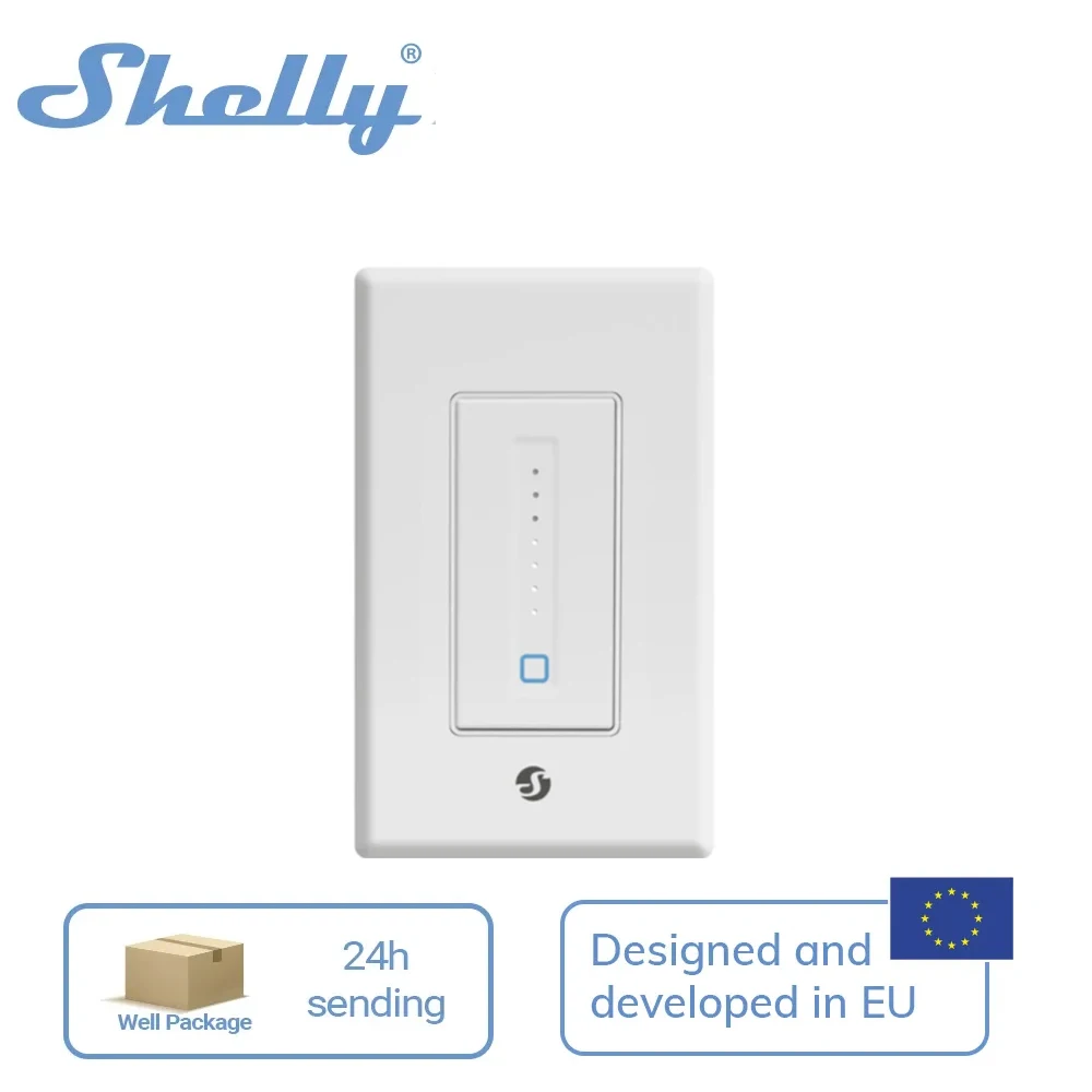 Shelly Plus Dimmer Da Parete Certificato Ul Dimmer Da Parete Wi-Fi Di Nuova Generazione Certificato Ul Dimmer Da Parete Wi-Fi Di Nuova Generazione
