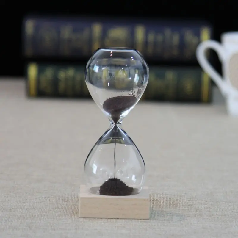 Sand Timer Liquid Hourglass Timer Colored Hourglass Magnetic Hourglass Worker Hand Blown Sand Sand Clock Timer Decorative Crafts Valentine's Day Christmas Gift Stress Relief Toys