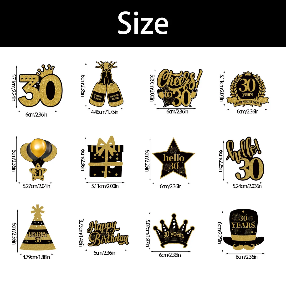 Milestone Birthday Cake Toppers 6