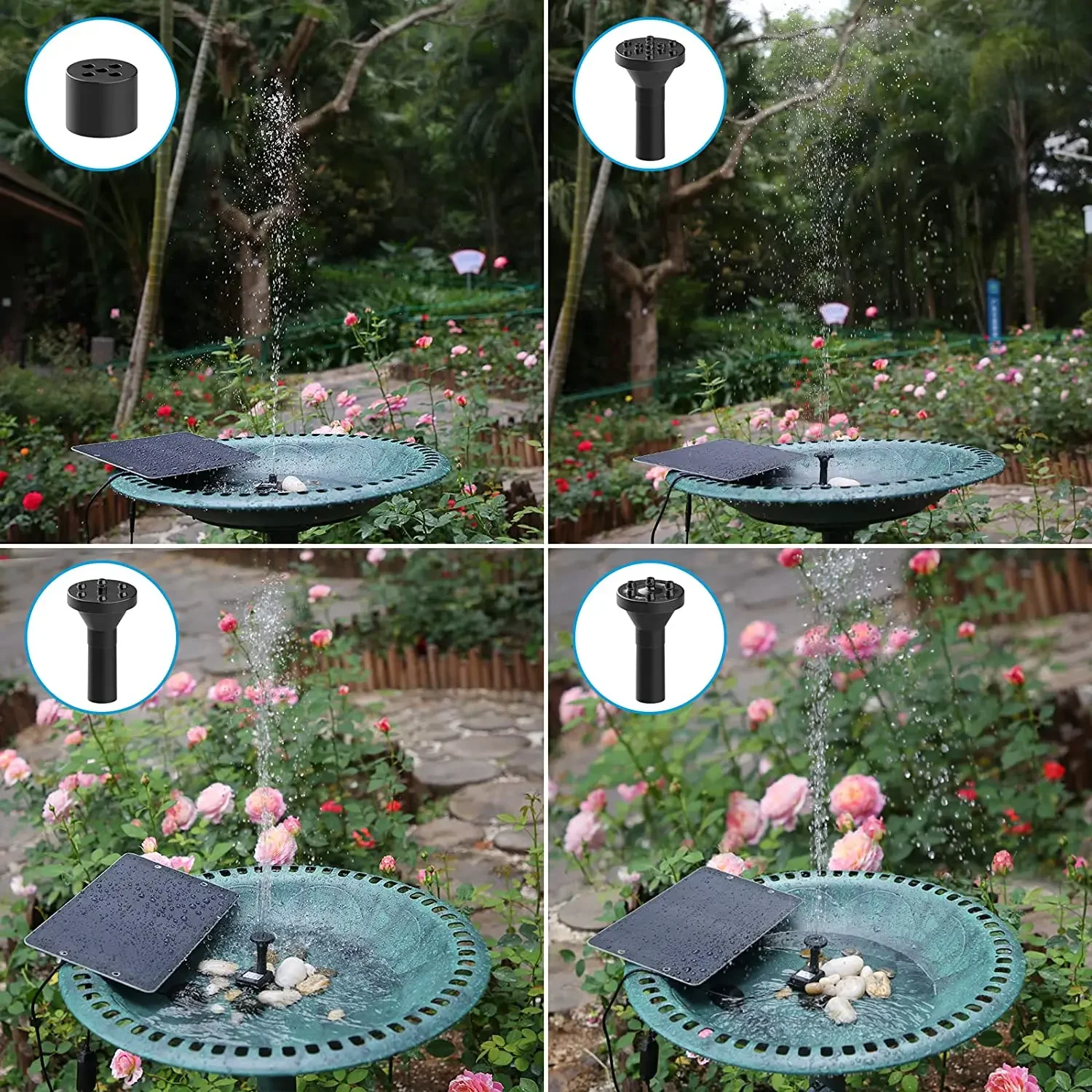 DIY Solar Water Fountain for Garden Decorate with Nozzles Water Pipe for Bird Bath Outdoor Fountain Ponds solar fountain water fountain solar fountain pump solar water pump garden pond fountain