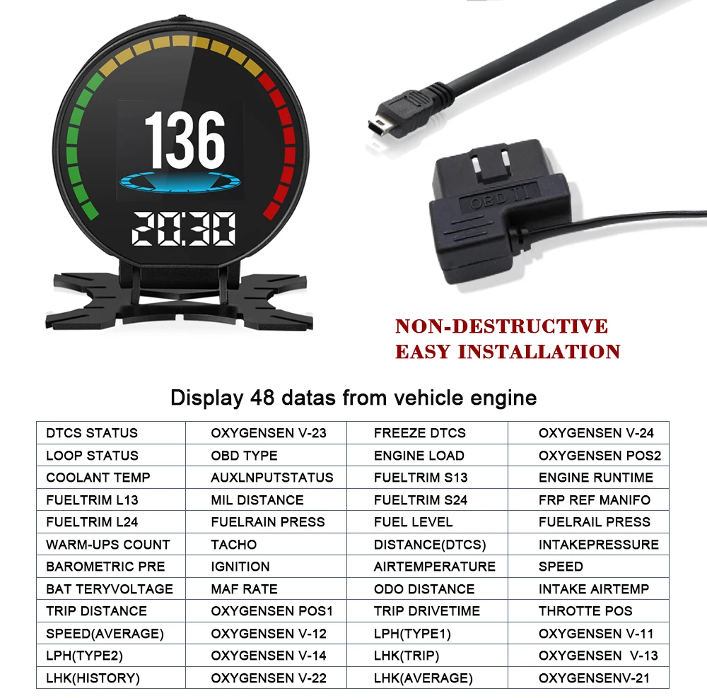 HUD OBD Ʈ   ӵ KMH MPH Ÿڹ,  ͺ з, 극ũ ׽Ʈ  ÷ , ٱ