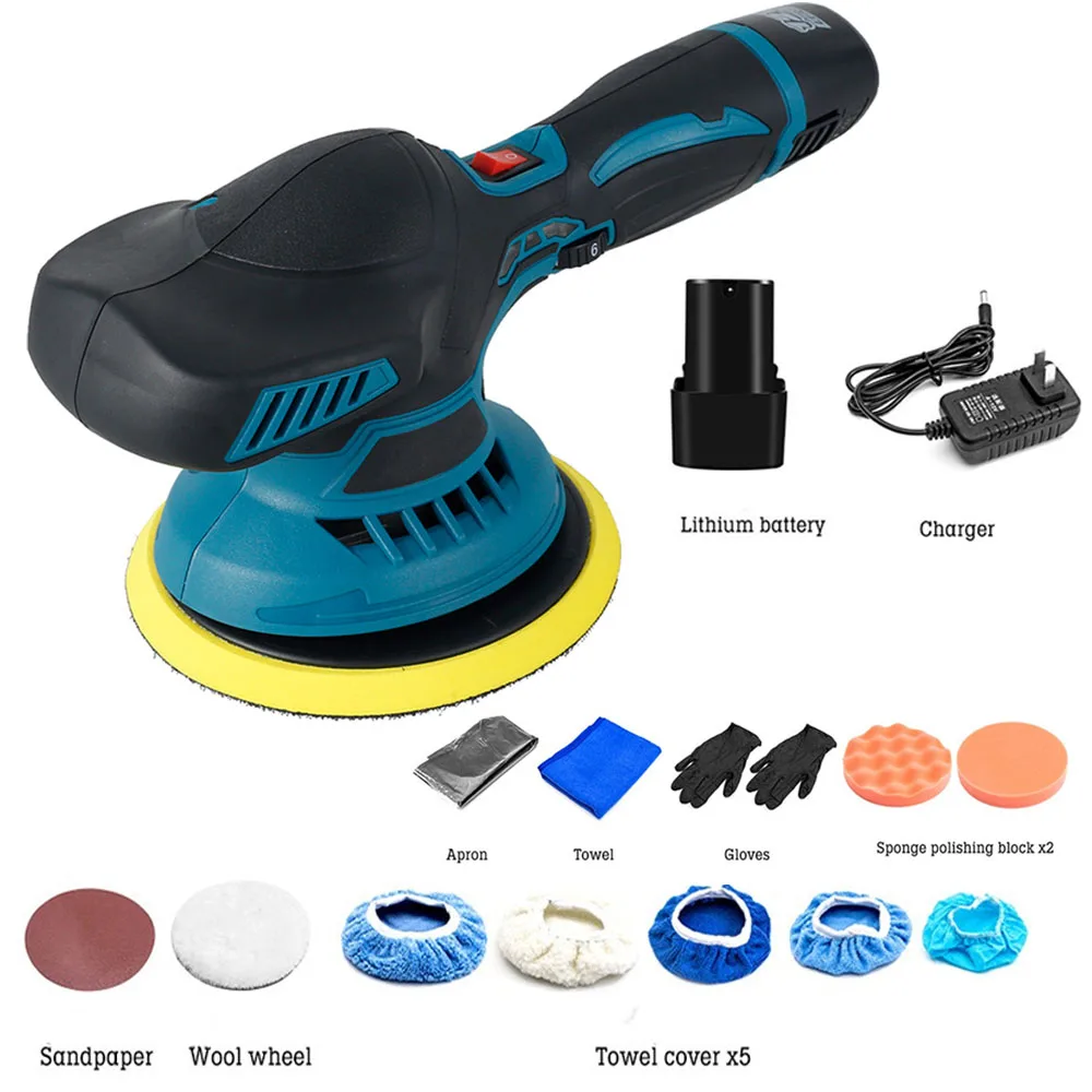 Cordless Car Polisher 12V Lithium Battery Wireless Car Beauty Waxing