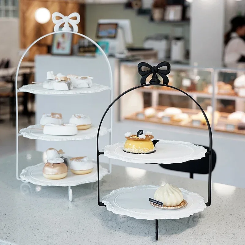 British Afternoon Tea Cake Stand-Multi-Layer Iron Dessert Table Elegant Sweet Tray Stylish Display Rack and Party Decor Best