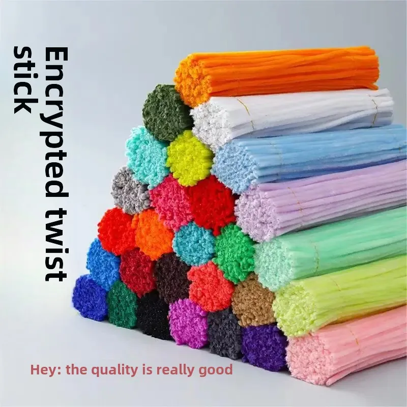 Encrypted Twisted Stick DIY Handmade Fuzz Stems Flower Bouquet Valentine's Day Gift Toy Building Blocks Snowflake Pieces