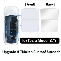 Sun Shades For Tesla Model 3+ Highland 2024 Model Y 2023 Ice Cloth Buckle Sun Pare Glass Front Rear Sunroof Skylight Accessories 4