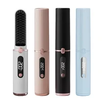 Wireless Electric Heating Straight Hair Comb Rechargeable Portable  Negative Ion Anti-scalding Hair Straightener For Home Travel 1
