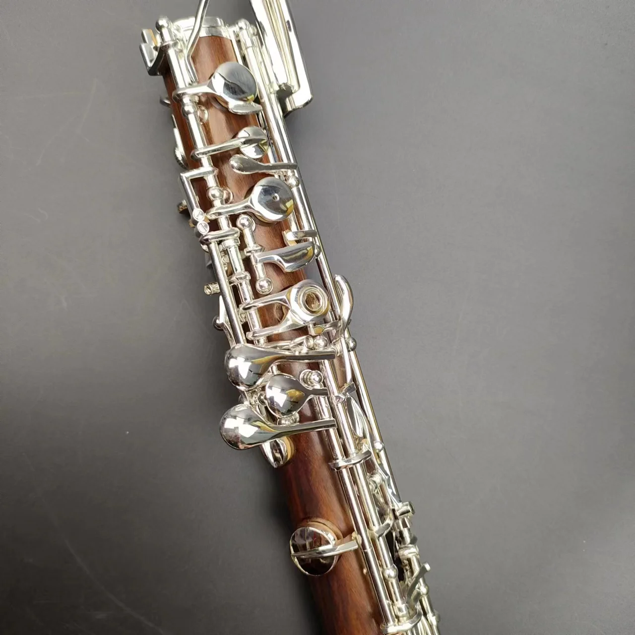 Rosewood Professional Oboe,C Key Sliver Plated Fully or Semi Automatic Oboe,Free case Bag reed and Other Accessories