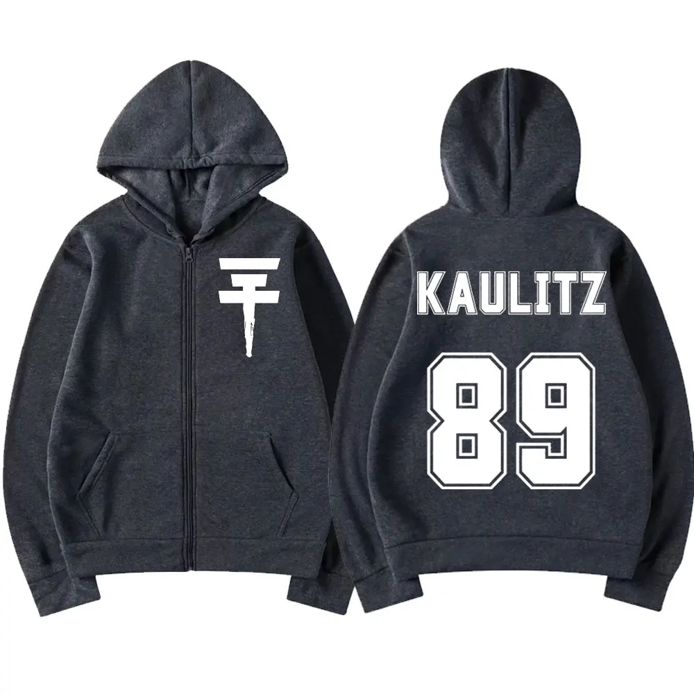 Rock Band Tokio Hotel Zipper Hoodie Men Women Hip Hop Vintage Hooded Sweatshirts Fashion Trend Loose Zip Up Pullovers Streetwear