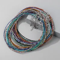 Colliers minimalistes en Lapis Lazuli, petites perles, à la mode, en pierre naturelle, Unakites, Labradorites, ras du cou, cadeaux de Yoga pour femmes 4