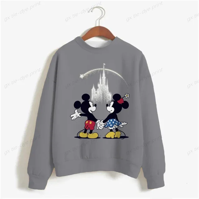 thumbnail image 1 of Sudadera básica de cuello redondo para mujer, nueva sudadera con capucha con estampado de Minnie Mouse de Disney de primavera 2024, jersey informal Harajuku para niña, 1 of 5