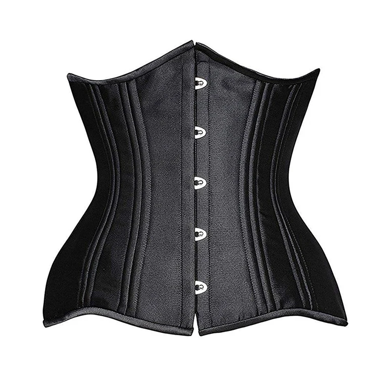 Women's Waist Trainer Corsets Underbust Heavy Duty 26 Steel Boned Underbust Gothic Hourglass Silhouette Corset