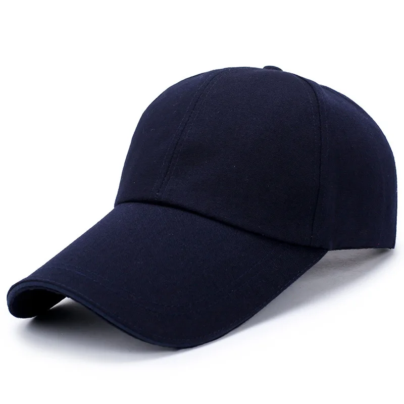 

Long-brimmed Sun Hat Baseball Cap Outdoor Visor Brim Shade Snapback Hats Solid Color Neutral Fashion Adjustable Gorras Hombre