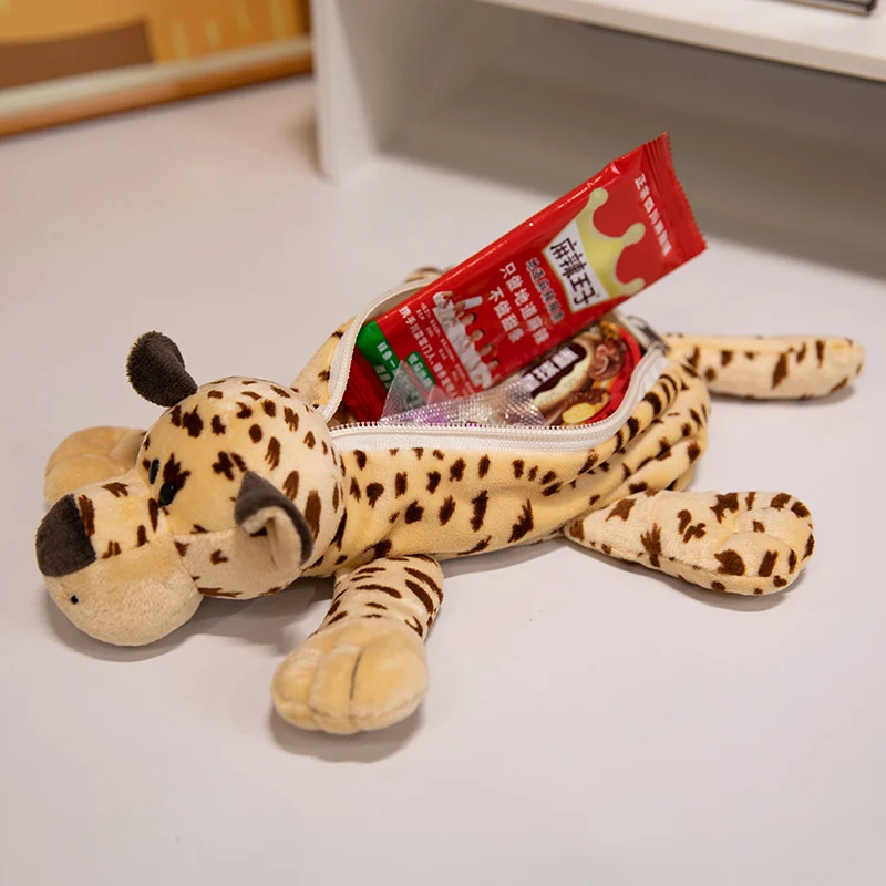 Cartoon Animal Elephant Lion Kapibala Plush Pen Case For Kid Large Capacity Supplies Stationery Storage Bag For Kid Gift