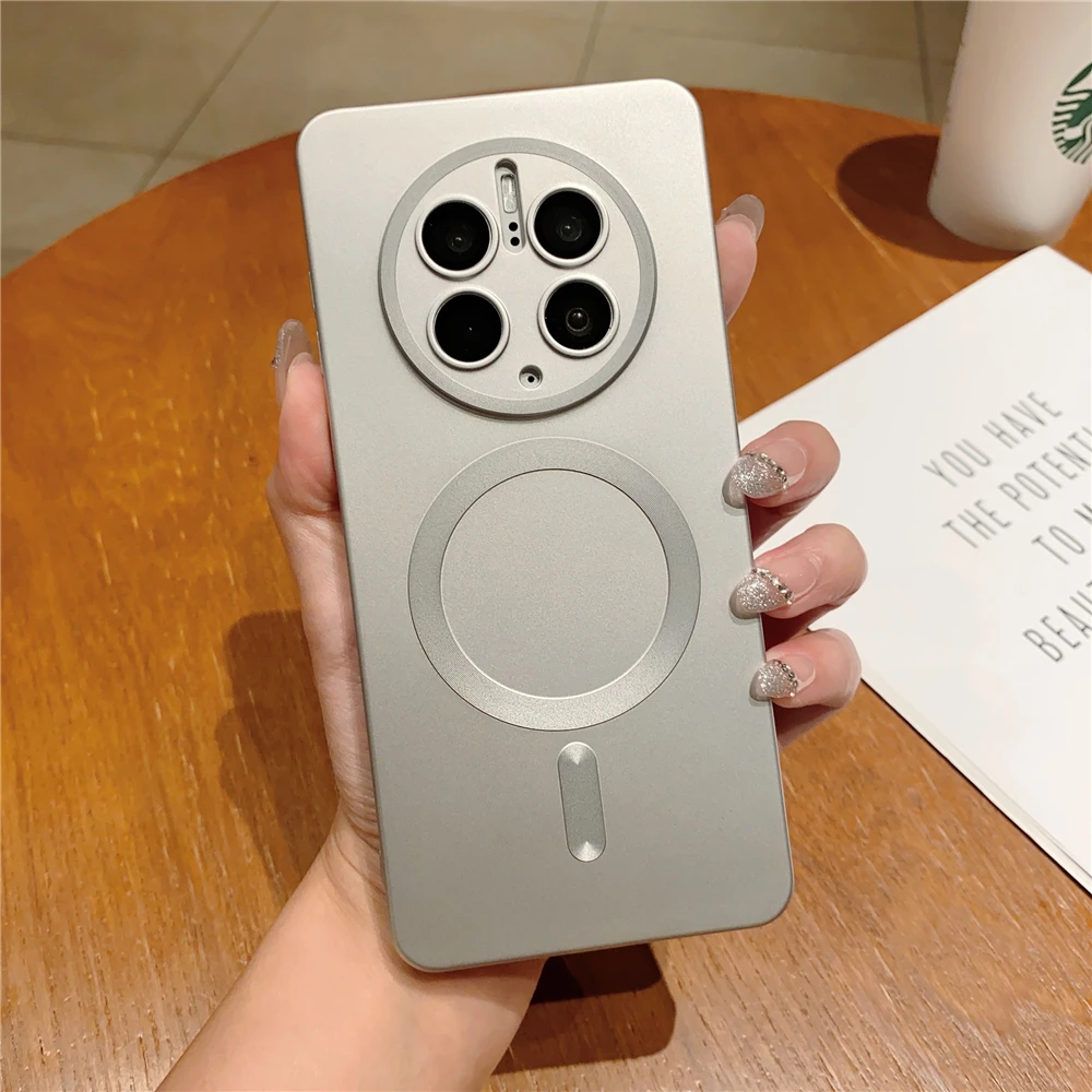 Magnetisk Wiless Charging Phone Case Fo Huawei P60 P50 P30 Mate 50 40 30 Po Camea Potection Blød Silikone Bagside_voghion.com