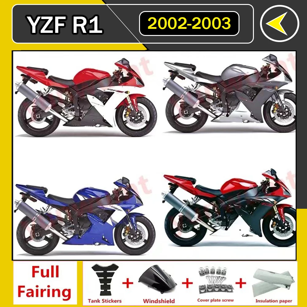 

Motorcycle Fairing Set Body Kit ABS Plastic For Yamaha YZFR1 YZF-R1 YZF R1 YZF1000 2002 2003 Accessories Injection Full Bodywork