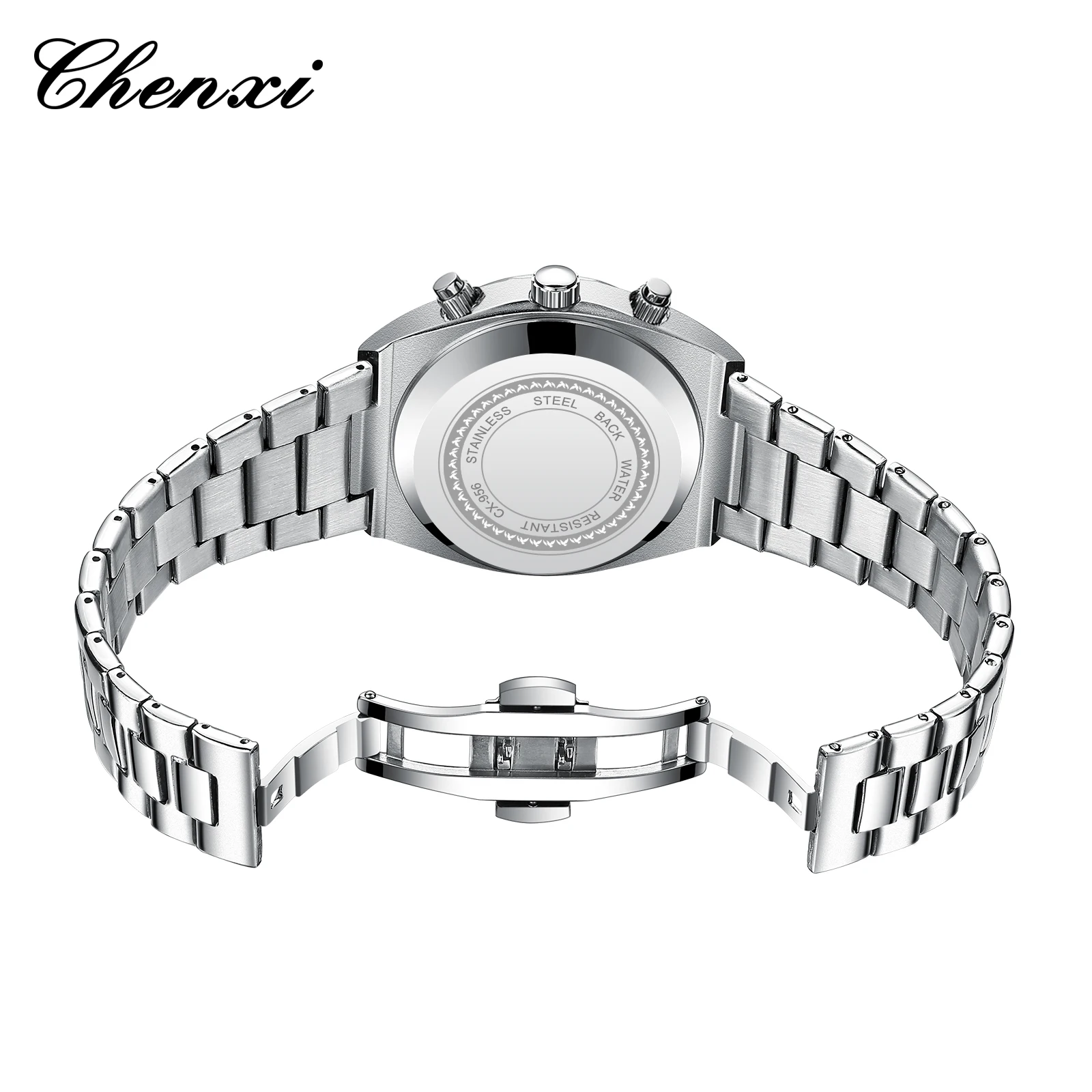 Chenxi 956 Luxury Watch For Man Elegant Date Week Moon Waterproof