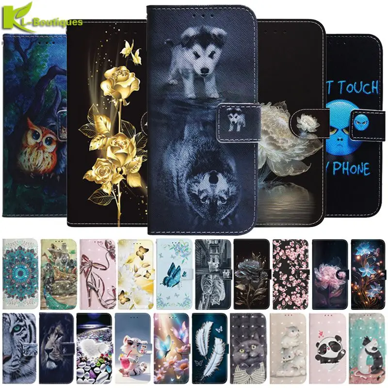 Animal Style Leather Wallet Phone Case - Premium Protection with Stylish Design