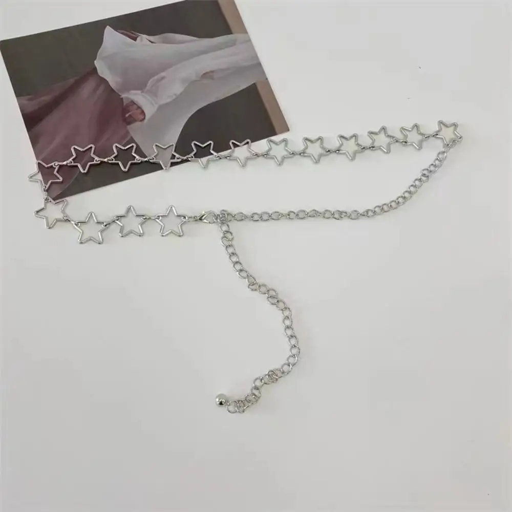 Punk Style Metal Waist Belts Retro Decorative Hollow Out Stars Dress Waist Chain Clothing Accessories Chain Belt