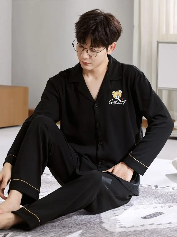 Couple's Pajama Cotton Silk Pajamas for Women Big Size Sleeping Pijama Plus Size Home Wear Set New in Sleepwear for Men