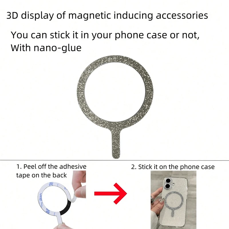 Transparent Magnetic Glitter Phone Case For iPhone 17 16 Pro thumbnail 8