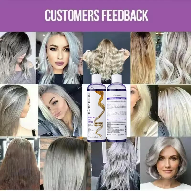 Hair Shampoo Professional Purple Shampoo Professional Yellow Removal Post Dyeing Gray Hair Care Bleached Highlighted Shampoo Revitalize 300ml