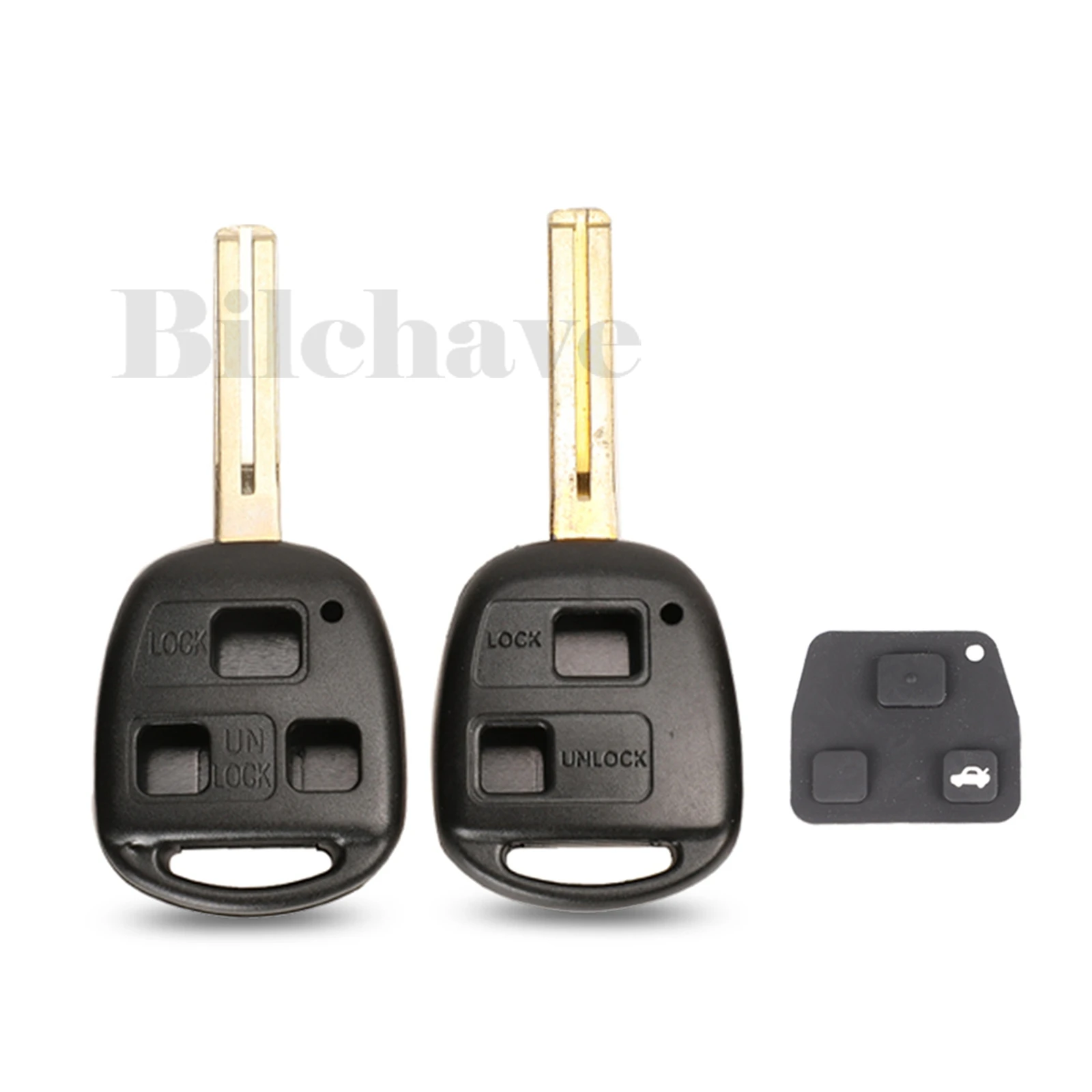 

jingyuqin 10pcs For LEXUS ES300 GS300 GS430 GX470 LS200 LS300 LS400 RX300 FOB 2/3 Button Remote Car Key Shell Uncut TOY48 Blade