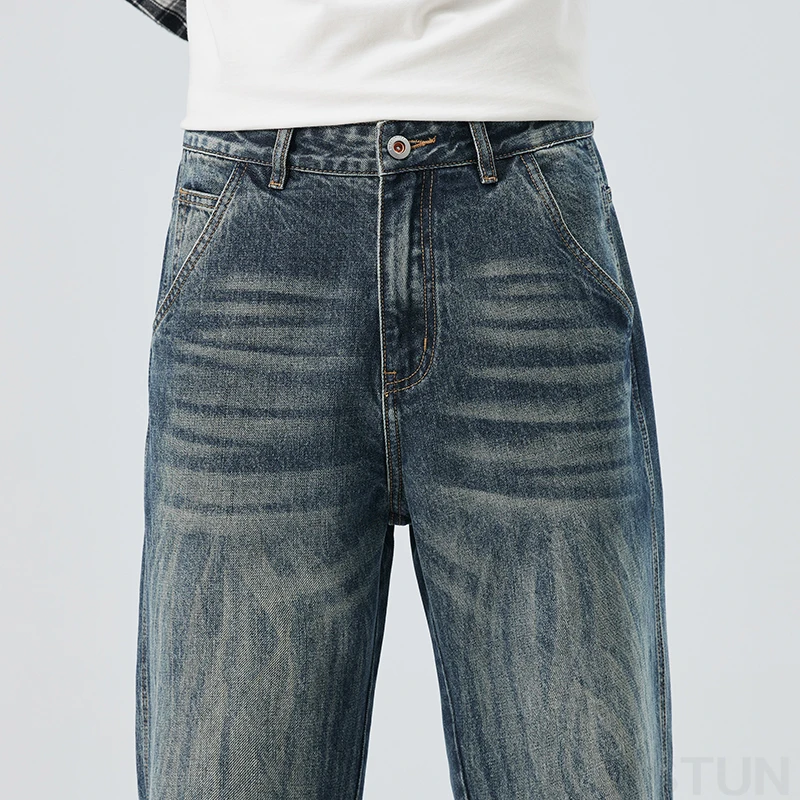 KSTUN Mens Vintage Baggy Pants Men Harem Jeans Loose Fit Casual Streetwear Spring and Autumn Men's