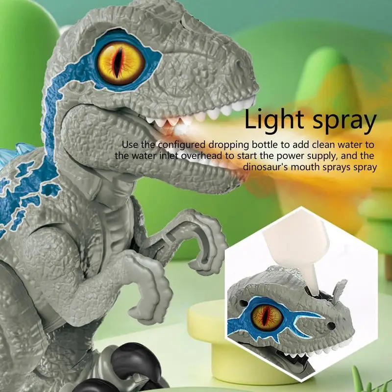 Electric Dinosaur Toys Walking Jet Dinosaur World With LED Light & Realistic Sounds Water Spray Dino Toy Kids Birthday Gift 3