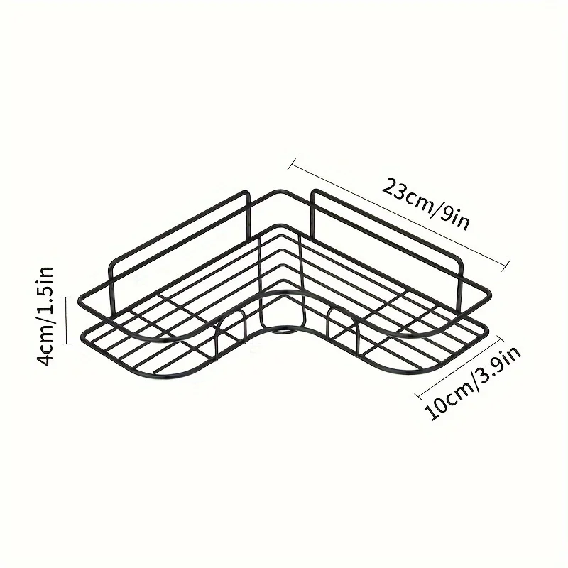 Non-perforated stainless steel corner shower rack Hanging shelves Rust-proof bathroom wall mounted storage shelves