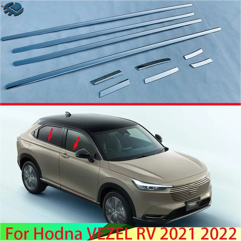 

Для Hodna VEZEL HR-V 2021 2022 2023 автомобильные аксессуары стильная палочка из нержавеющей стали оконные украшения отделка полосы