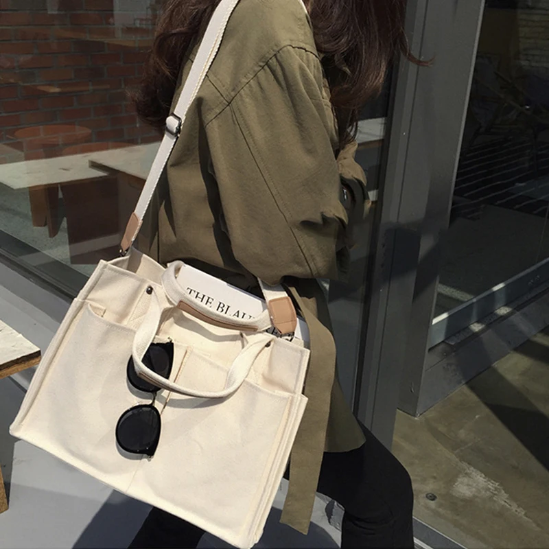 

Women Canvas Crossbody Bags Student Large Capacity Fashion Korean Shoulder Bag Girls High Quality Luxury Design Handbag 2023 New