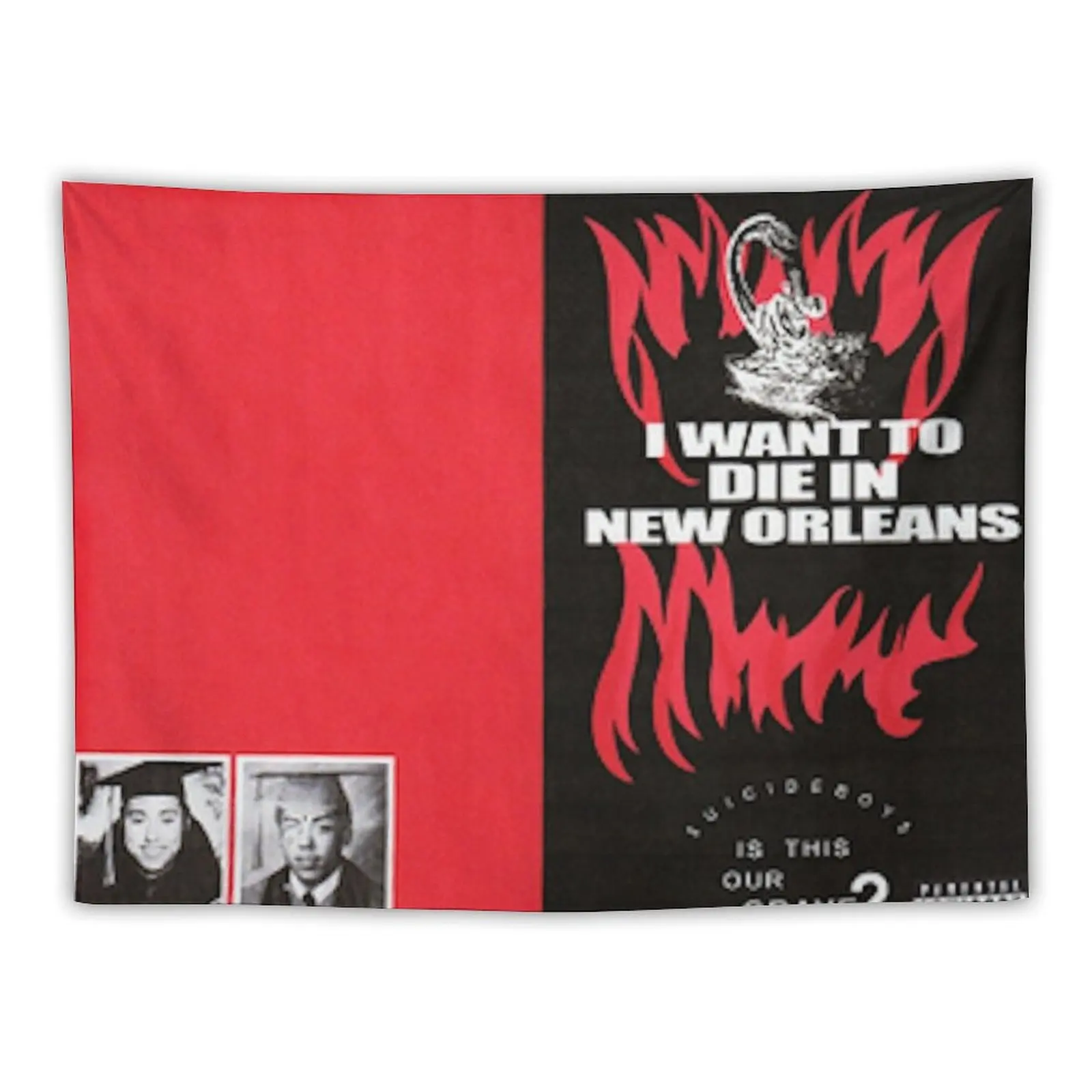 

IWANTTODIEINNEWORLEANS Tapestry Wall Carpet Outdoor Decoration Things To Decorate The Room Tapestry