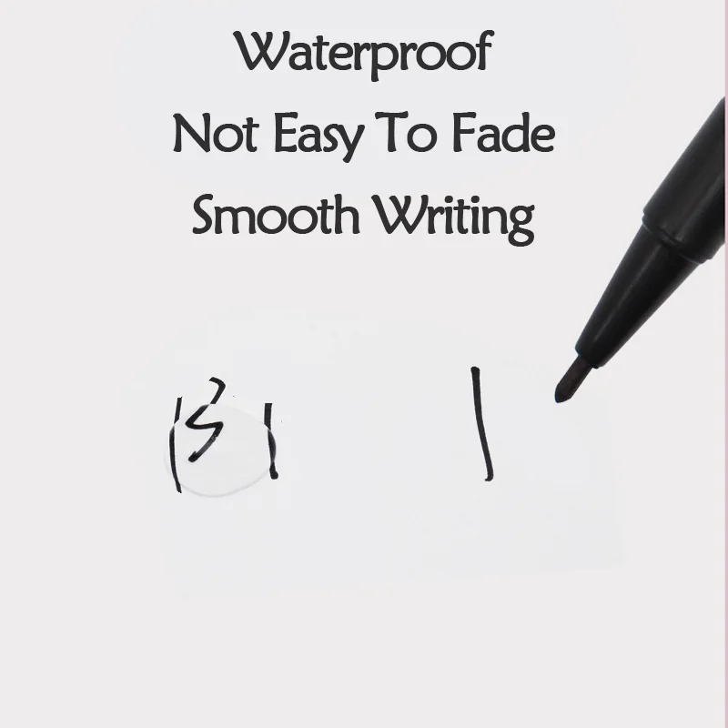 Double Head Marker Pen Waterproof Oily Ink Pen Black/Blue/Red 10pcs/set