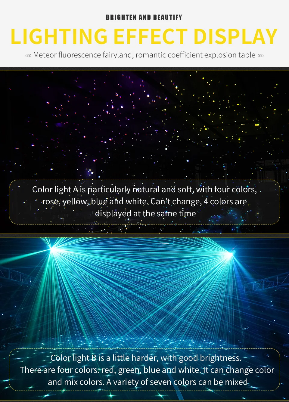 Firefly Laser Light RGB Laser Light Waterproof Laser Projector Light Dj Party Li