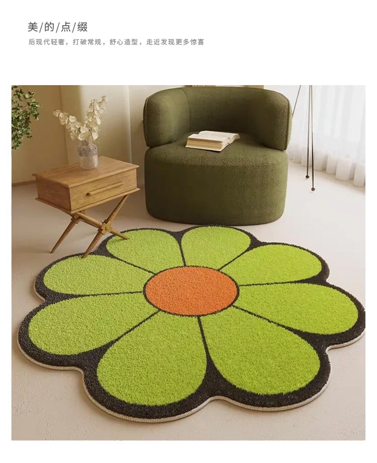 

carpet floor mat, bathroom anti-skid mat Flower wool carpet