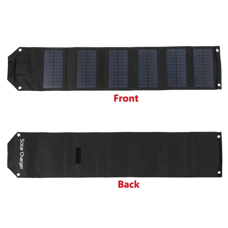 60W/80W/100W Folding Solar Panel USB 5V Solar Charger Portable Battery Power Bank Outdoor Camping Hiking + Cable