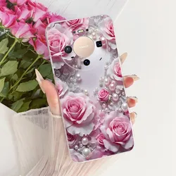 Custodia per telefono in silicone trasparente con fiocco floreale - Edizione moda 2025