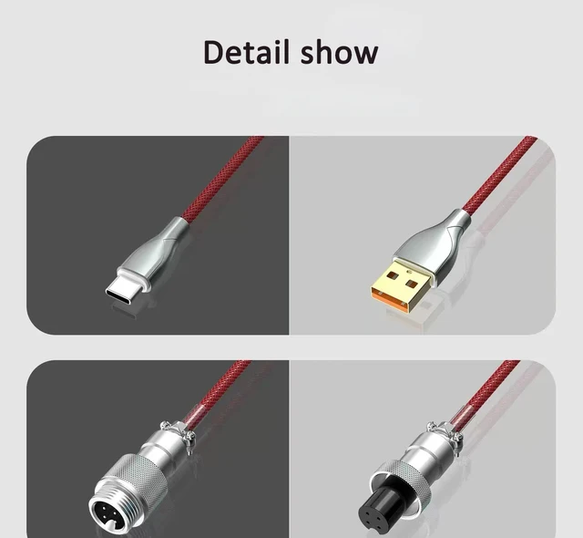 45624-a10f1c.jpg Cable enroulé USB Type C pour clavier mécanique